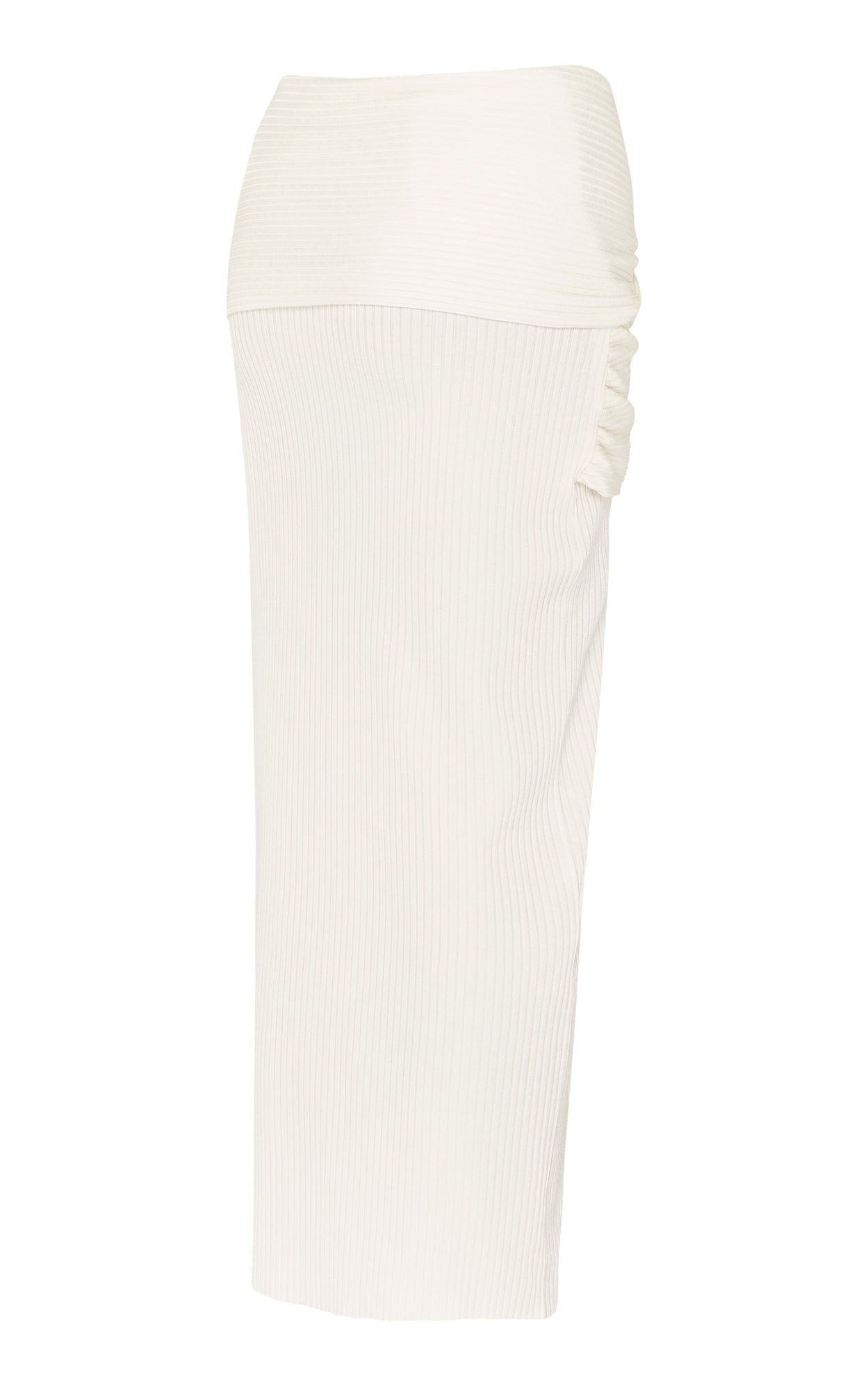 Serpent Wrapped Rib Skirt | Ivory