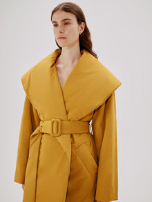 Another Tomorrow Wrap Puffer in Goldenrod – Cotton Women's Outerwear