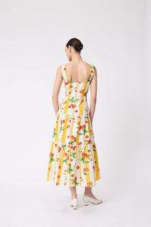 Cherry Printed Cotton Tiered Dress | Mango Multi