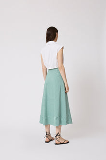 Stretch Plaid Skirt | Green