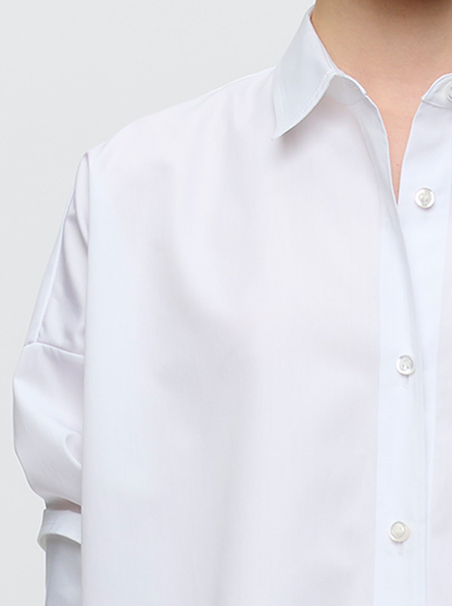 Sirene Scarf Back Shirt | White