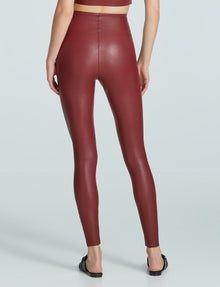 Sale: Faux Leather Legging::Garnet::Back