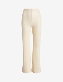 Faux Leather Wide Leg Pant::Ivory::Main