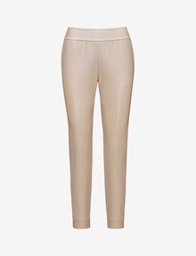 Faux Leather Jogger::Sand::Main