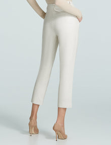 Faux Leather Animal 7/8 Trouser::Bone Croc::Back