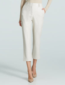 Faux Leather Animal 7/8 Trouser::Bone Croc::Hover