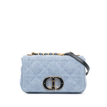 Dior | Pre-Owned Medium Denim Macrocannage Caro Bag | Blue/Denim