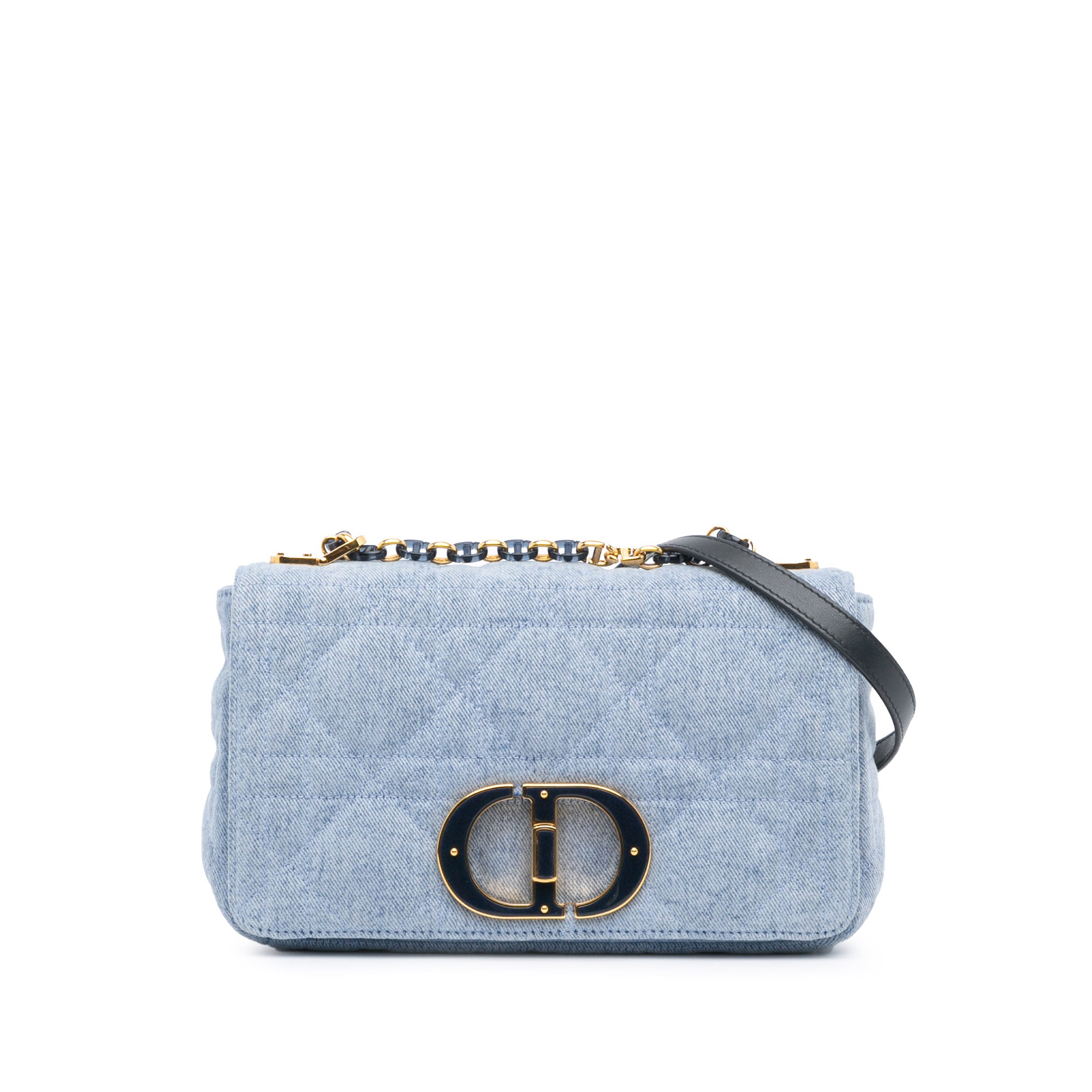 Dior | Pre-Owned Medium Denim Macrocannage Caro Bag | Blue/Denim