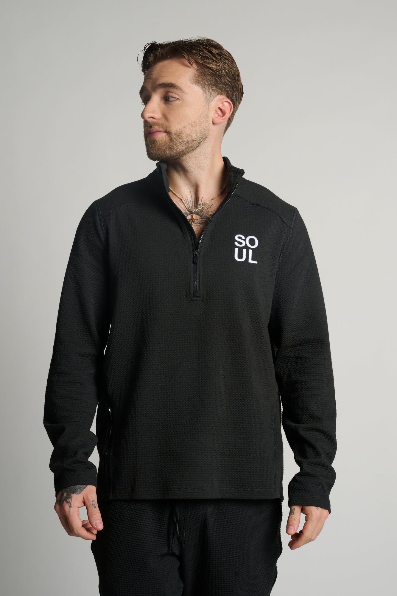 Rhone | Tribeca Tech 1/2 Zip | Black