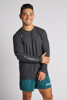Rhone | Reign Long Sleeve | Black Heather