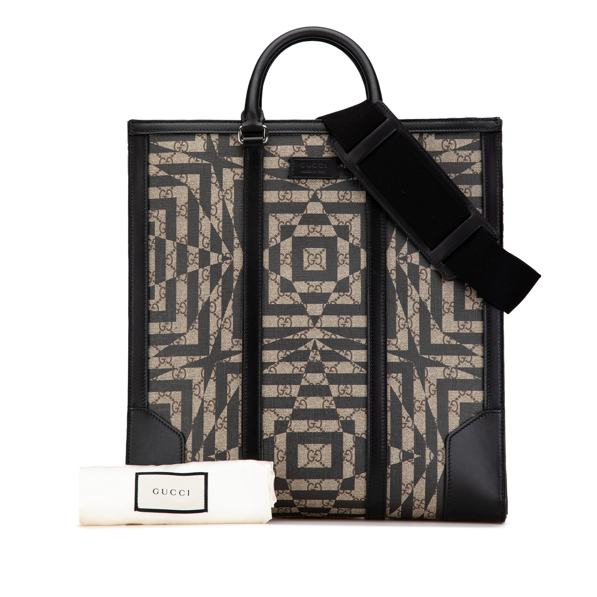 Gucci | Pre-Owned GG Supreme Caleido Vertical Tote | Brown/Beige