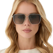 Womens | Berkely Sunglasses | Silver | Cool Matcha Gradient Lenses