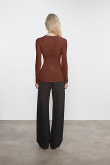 Silk Rib L/S U | Nutshell