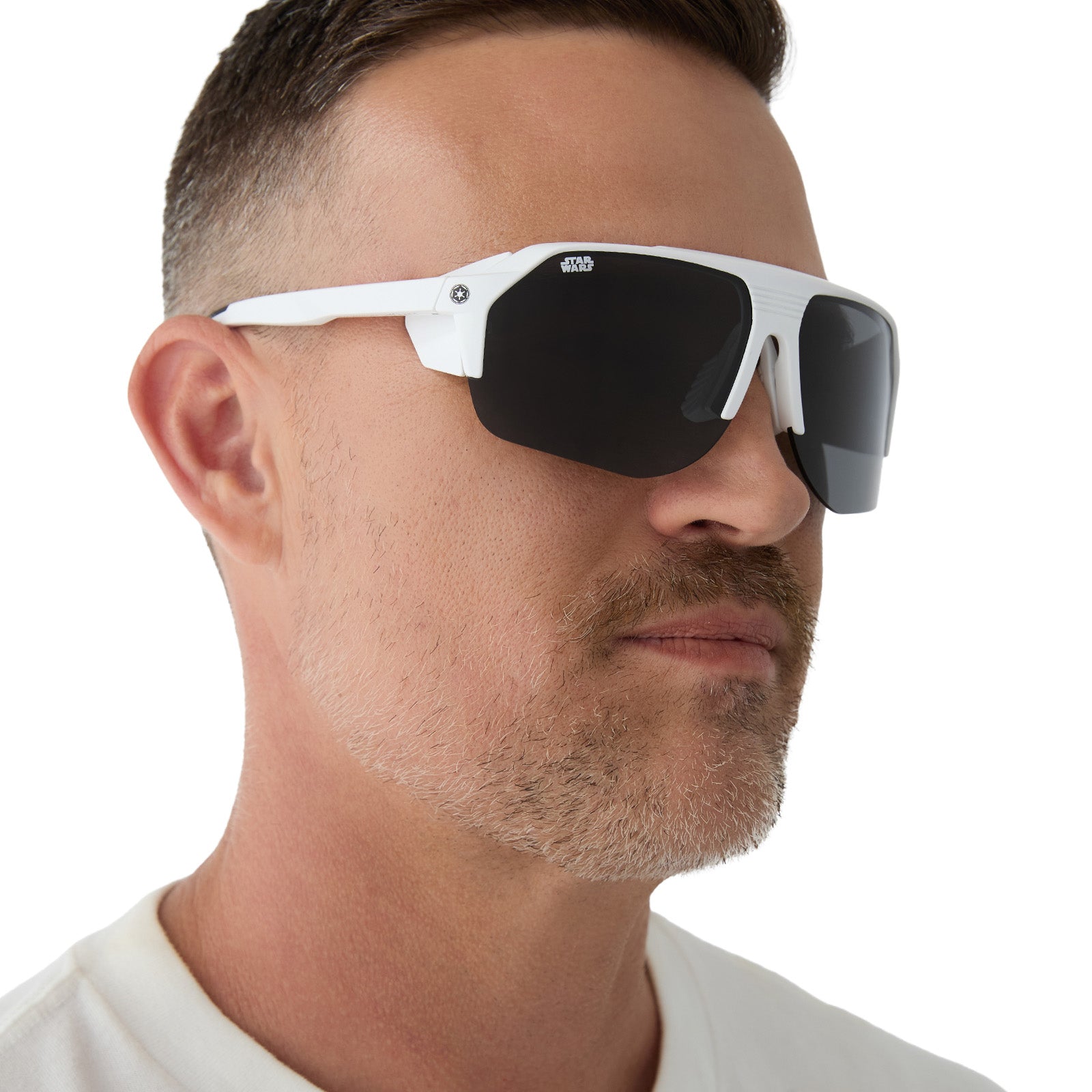 Unisex | Stormtrooper Sport Sunglasses | Galactic White | Category 3 Dark Grey Polarized Lenses