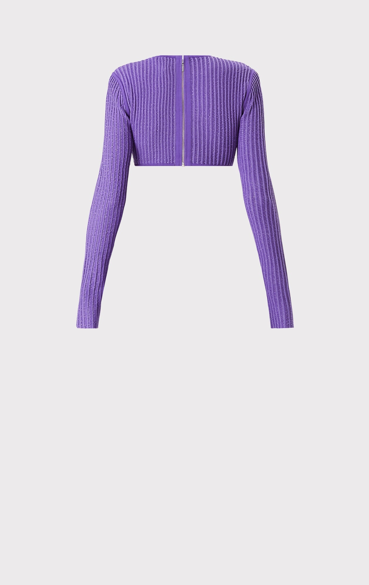 Sheer Striped Cropped Top | Ultraviolet