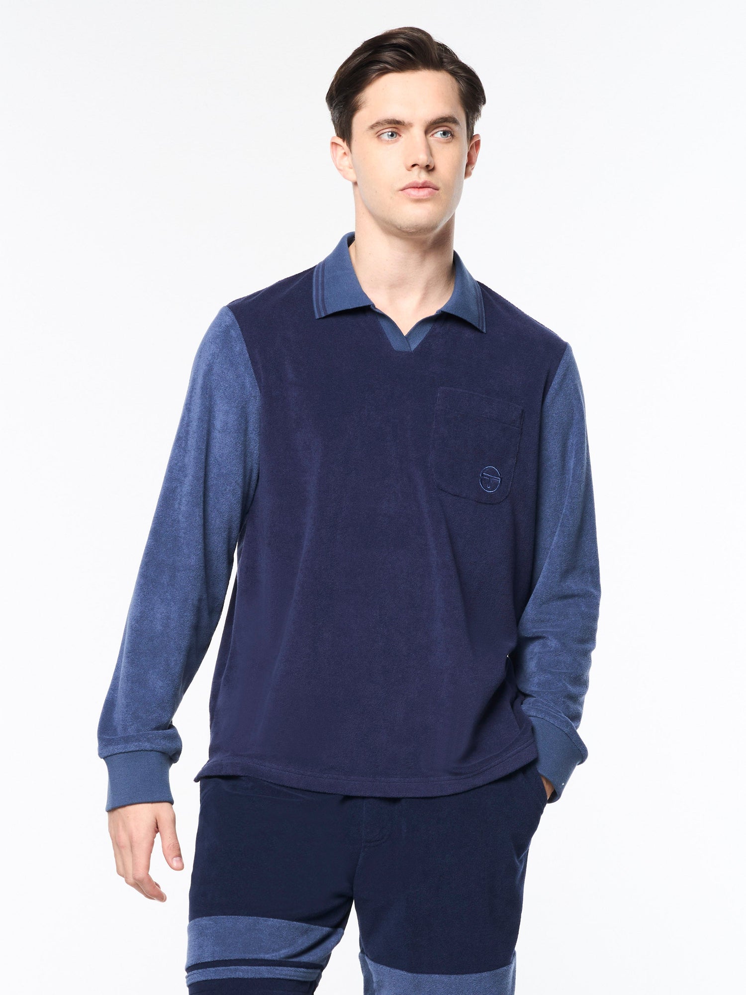 Men | Alvar Long Sleeve Polo | Eclipse