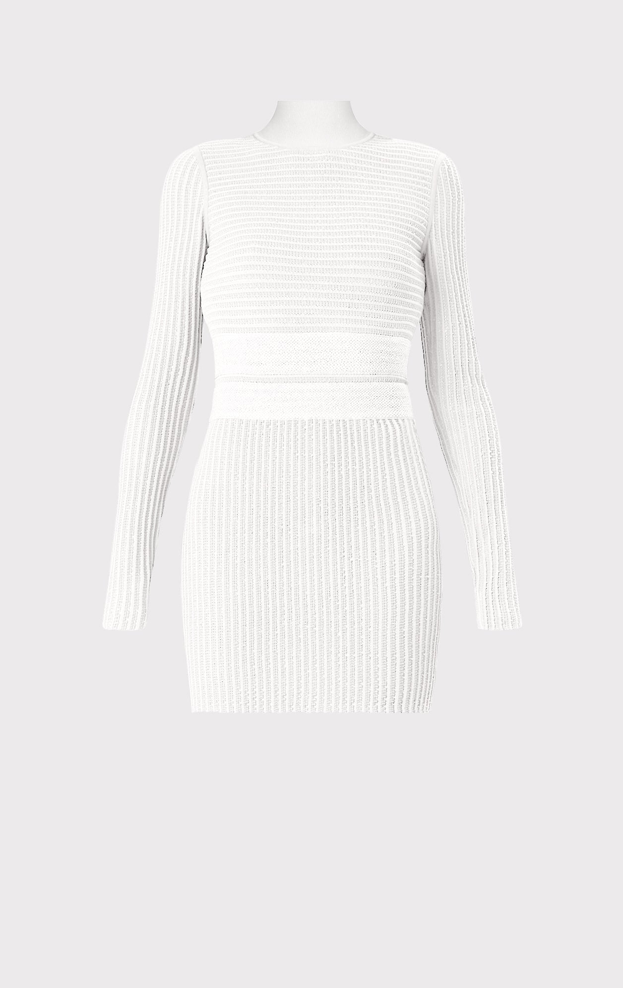 Sheer Striped Mini Dress | Alabaster