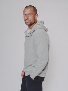 Men | Fairweather Hooded Snap Henley | Athletic Grey
