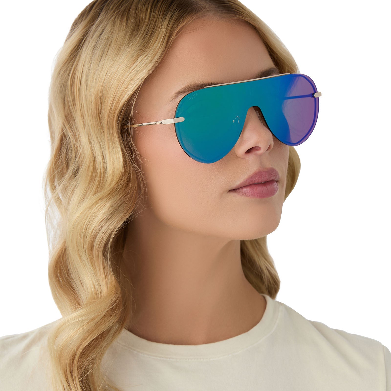 Womens | Imani Sunglasses | Gold | Green Lenses