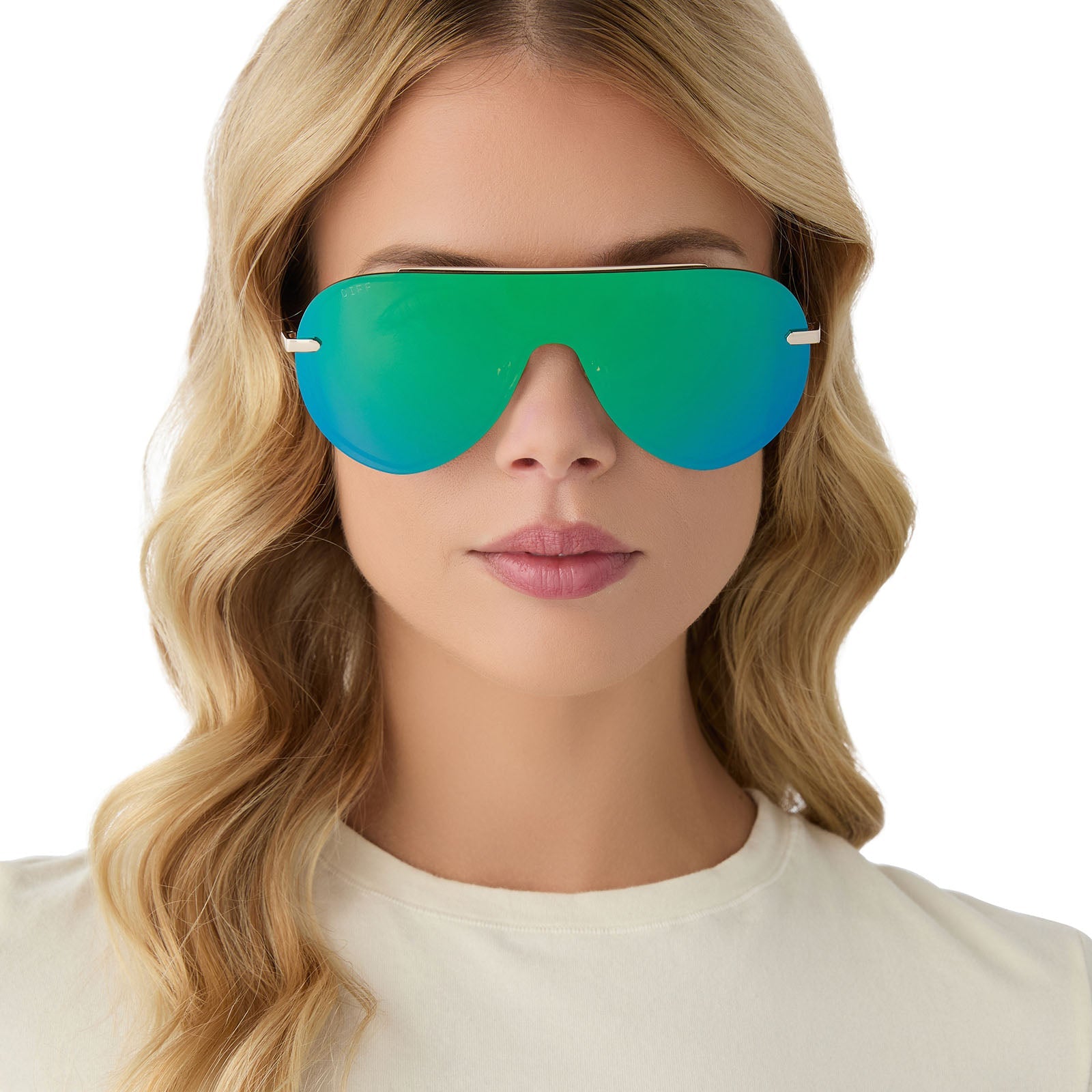 Womens | Imani Sunglasses | Gold | Green Lenses