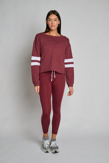 Year of Ours | Varisty Sweatshirt | Burgundy