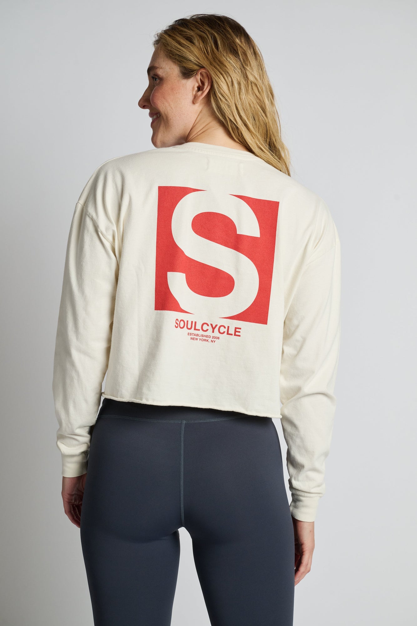 Soul by SoulCycle | Julia Crop Long Sleeve | Cream