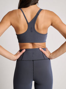 Spiritual Gangster | Mercury 2-Tone Longline Bra | Black