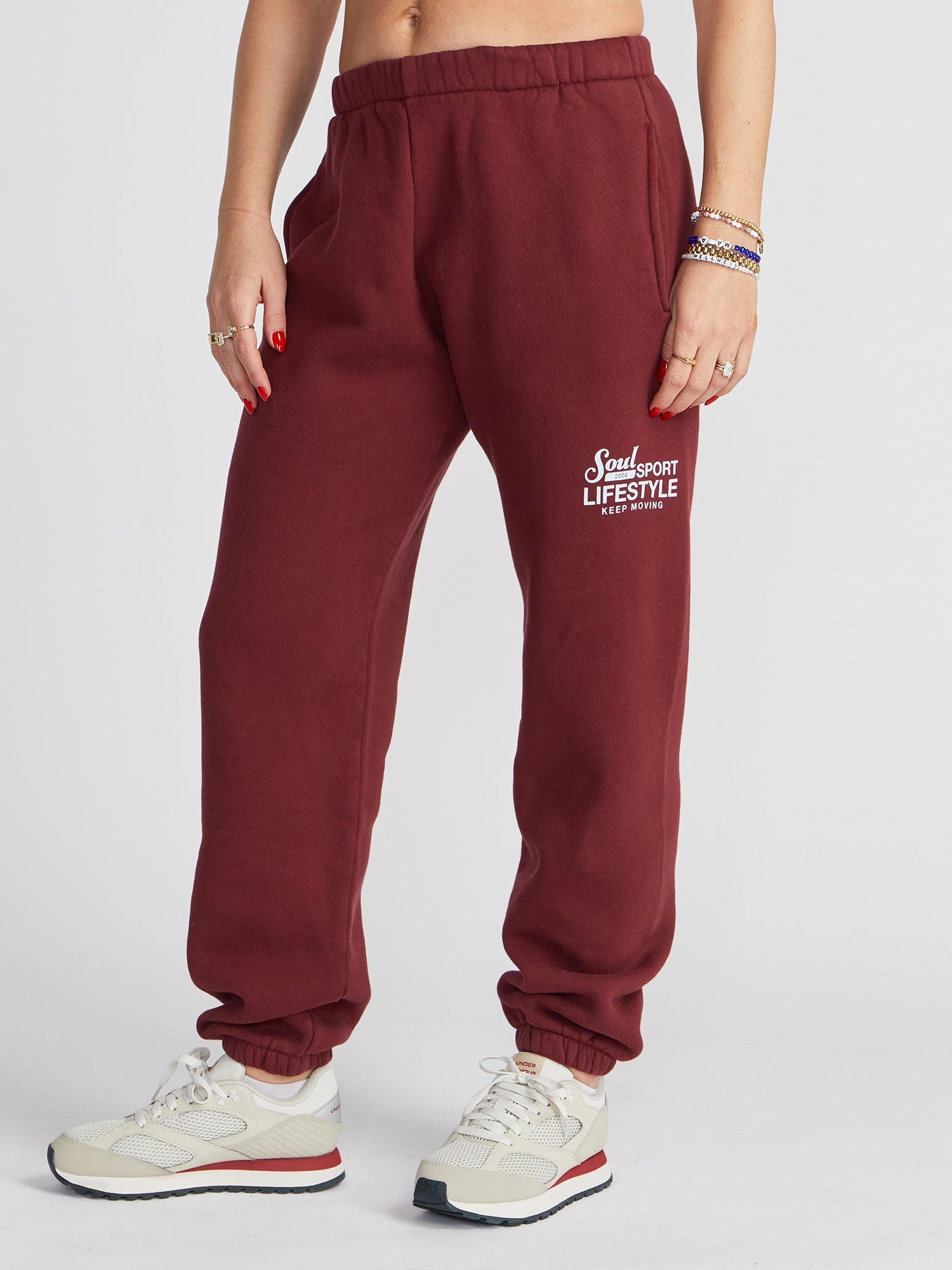 Soul by SoulCycle | Billie Soul Sport Sweatpant | Maroon
