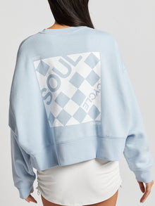 Nike | Over Oversized Crewneck | Lt Armory Blue/White
