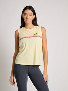 Spiritual Gangster | Sunset Stripe Bowery Tank | Yellow