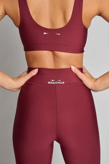 The Upside | Oxford 25In Midi Pant | Maroon