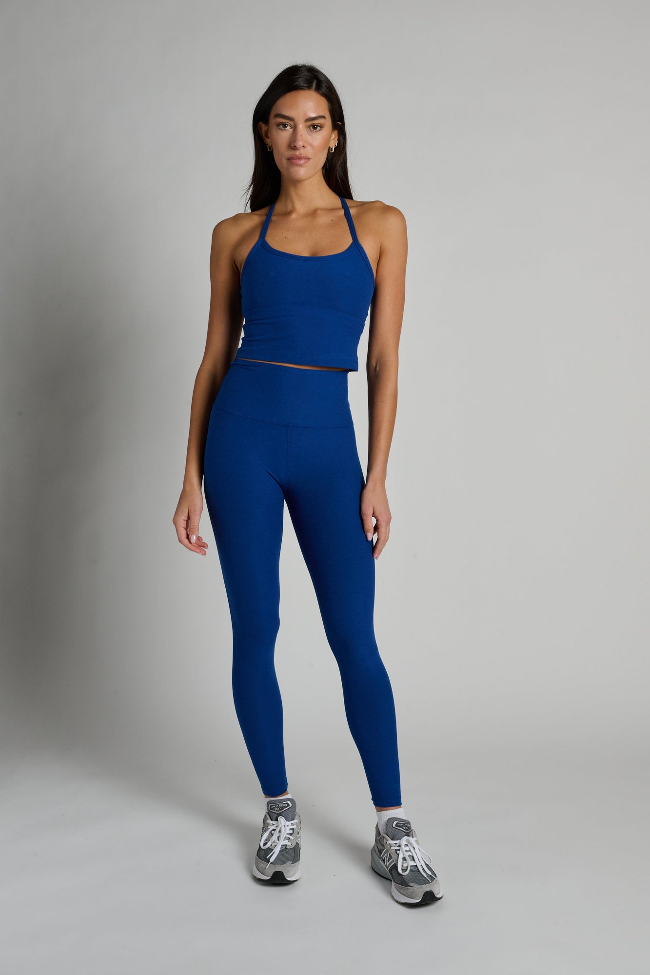 Beyond Yoga | Slim Racerback Tank | Marine Blue Heather