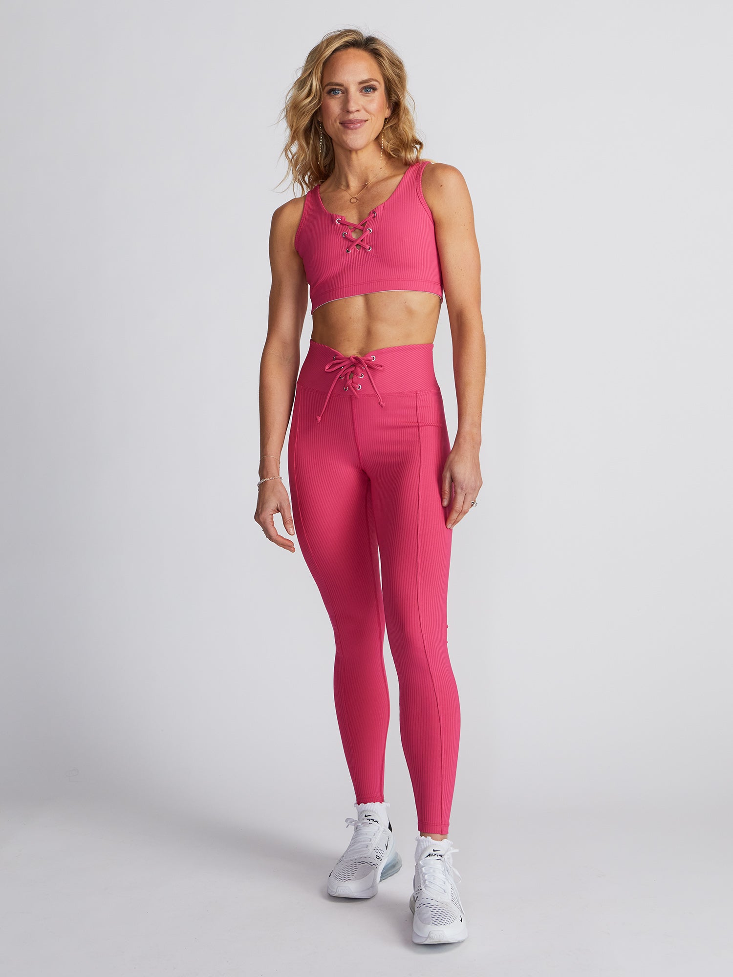 Year of Ours | Ribbed Football Bra | Magenta