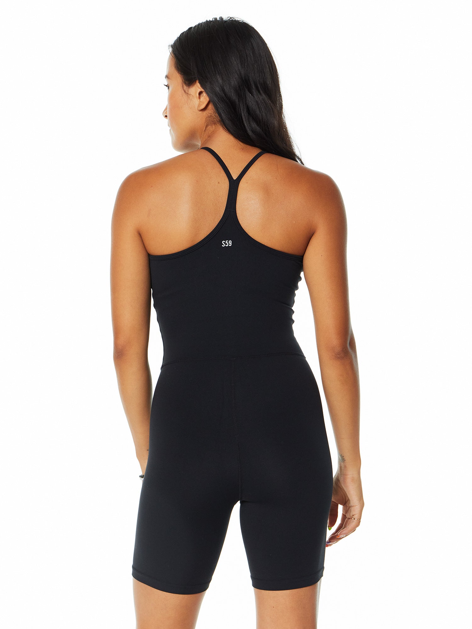 Women | SPLITS59 | Airweight 6" Short Jumpsuit | Black