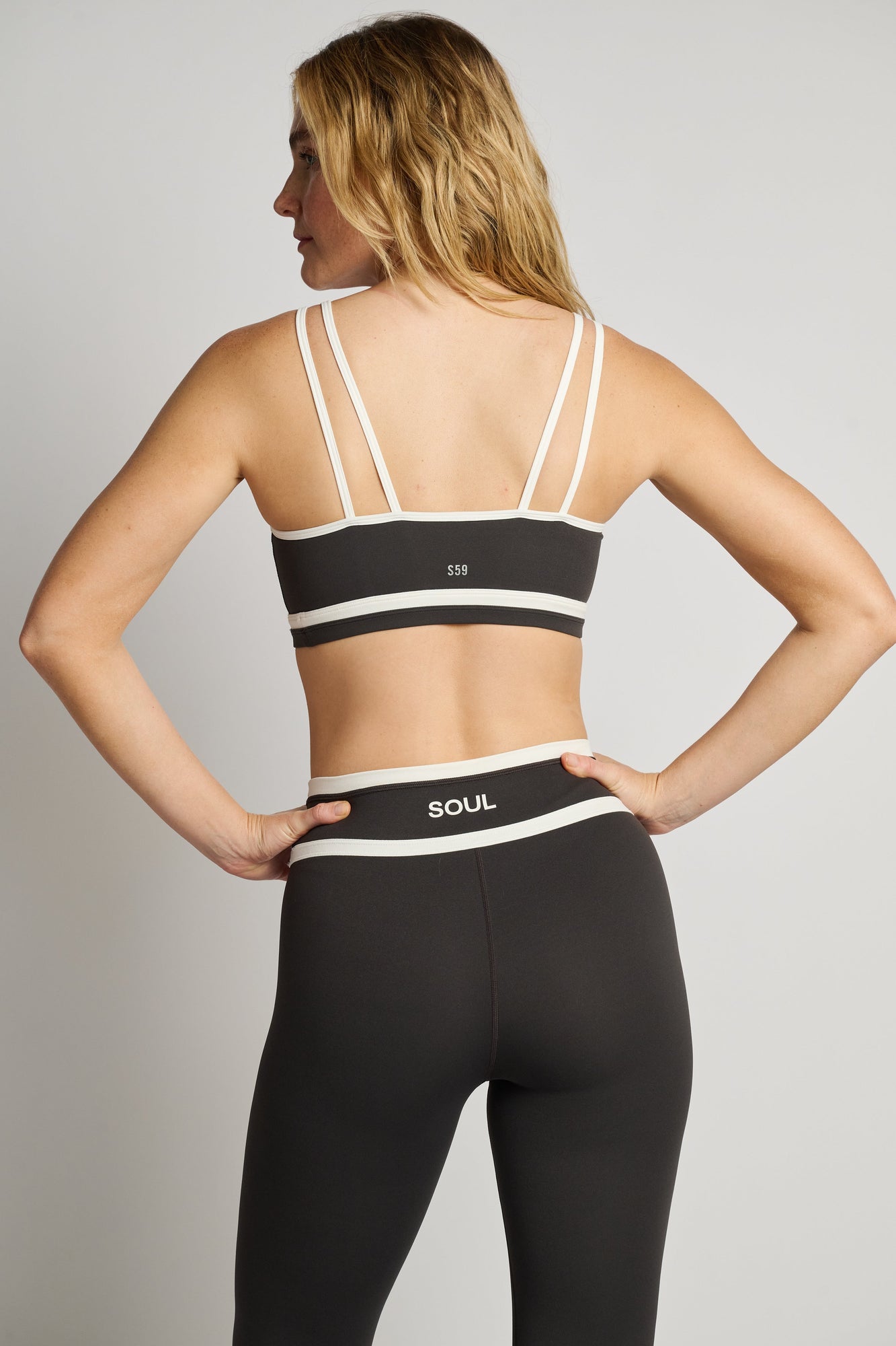 Splits59 | Eva Rigor Double Strap Bra | Graphite