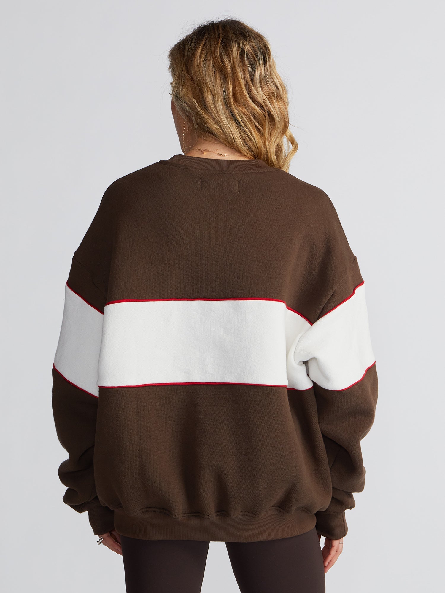 Soul by SoulCycle | Soulcycle Brown Block Crew Nec | Brown
