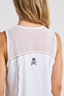 Lululemon | Sculpt Cropped Tank Lace Trim | White