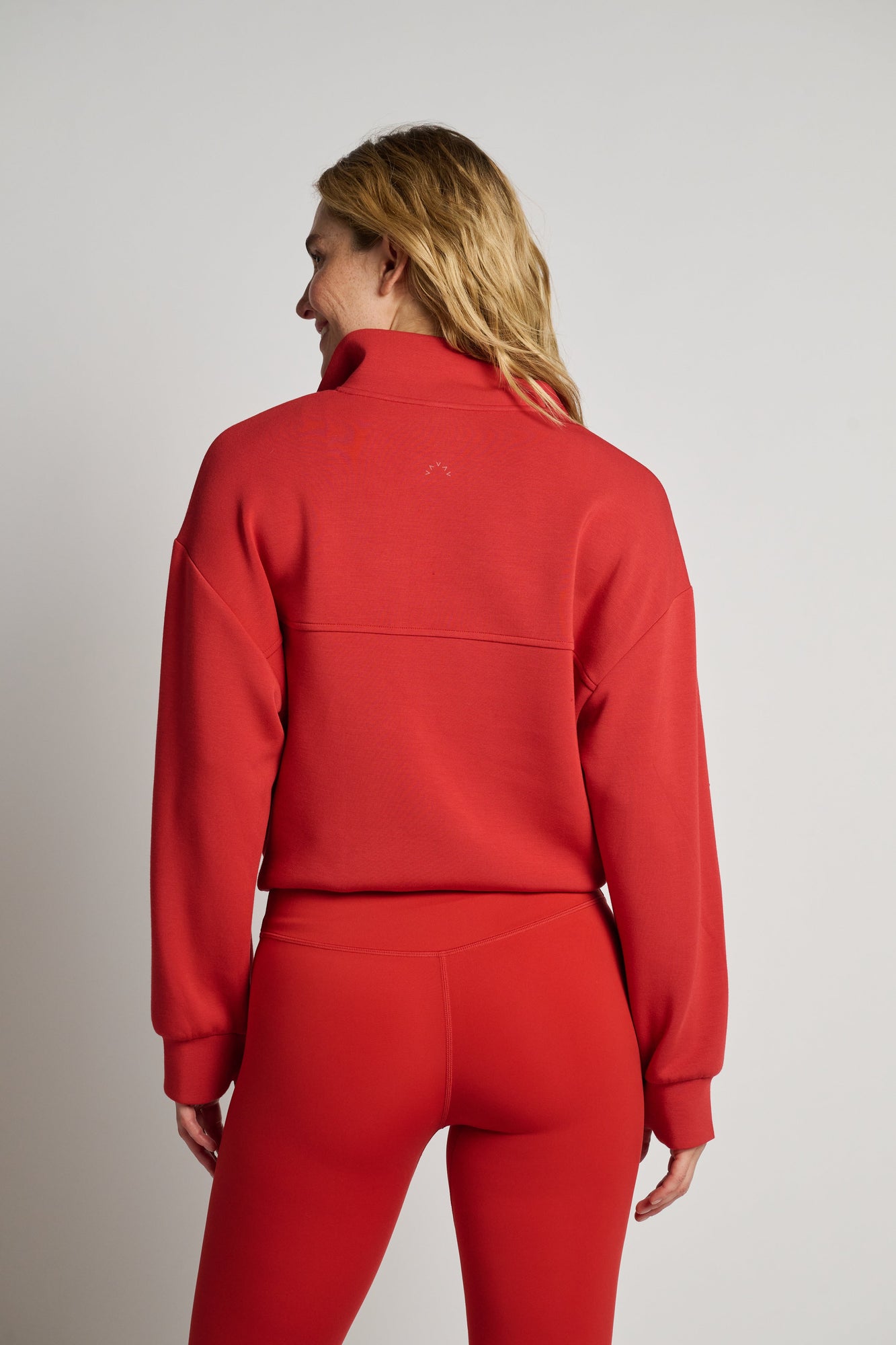 Varley | Sian Cropped Half Zip | Red