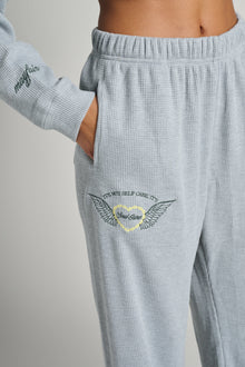 The Mayfair Group | Soul Care Waffle Sweatpant | Grey