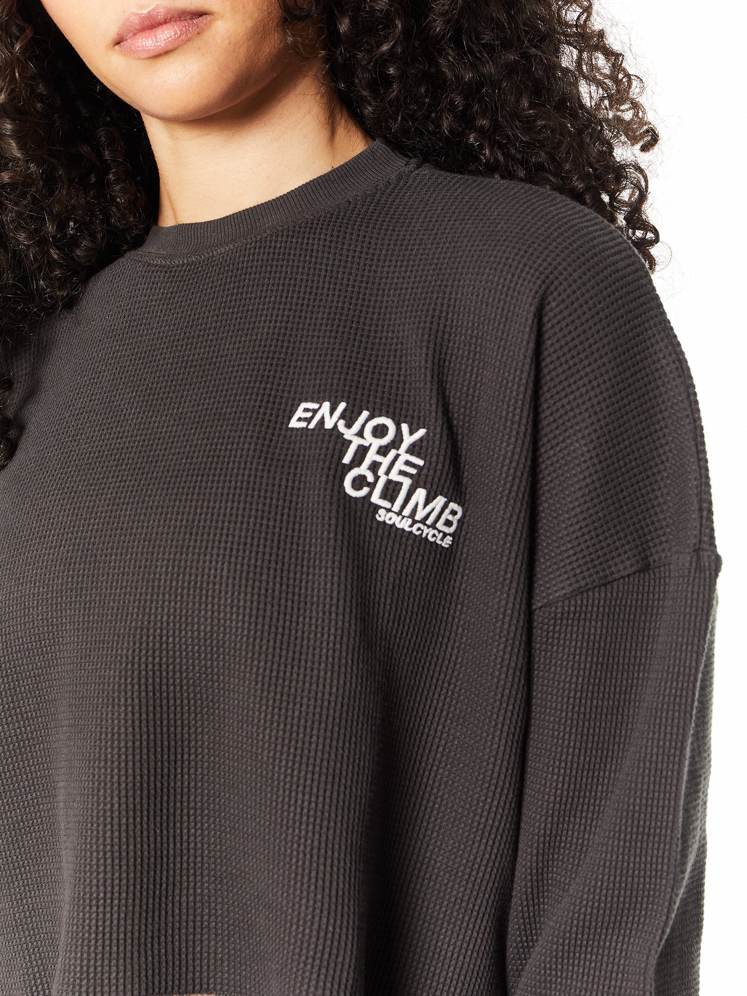 Women | Soul by SoulCycle | Julia Waffle Long Sleeve | Black