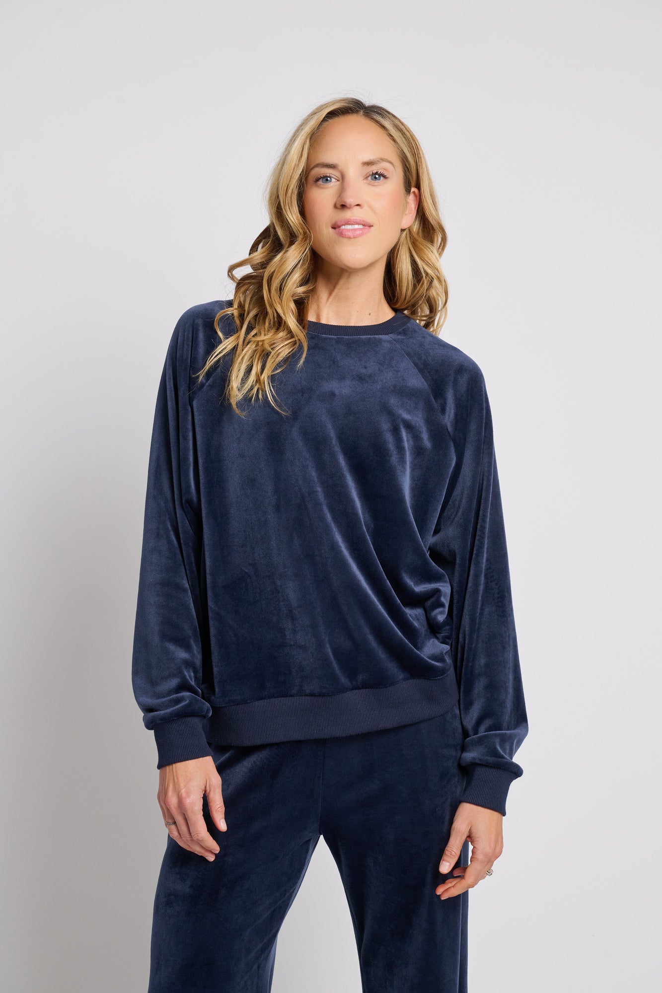 Splits59 | Joy Velour Crewneck | Indigo Blue