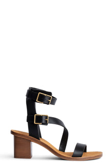 Cecilia Caprese Leather Heeled Sandal | Black