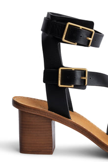 Cecilia Caprese Leather Heeled Sandal | Black