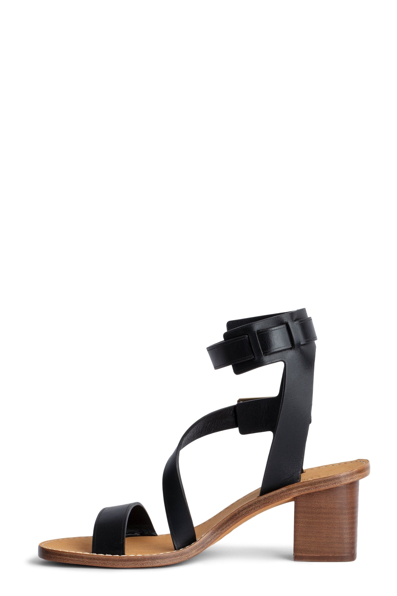 Cecilia Caprese Leather Heeled Sandal | Black