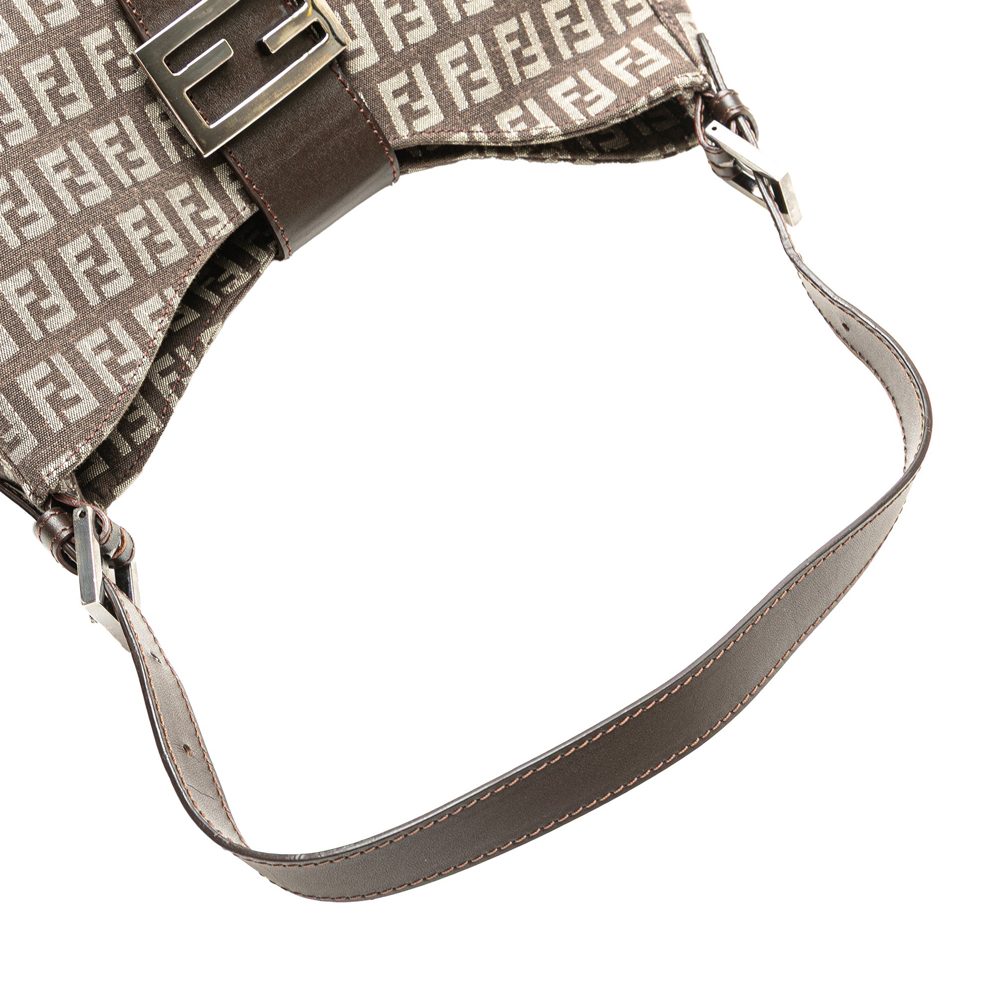 Fendi | Pre-Owned Zucchino Canvas Shoulder Bag | Brown