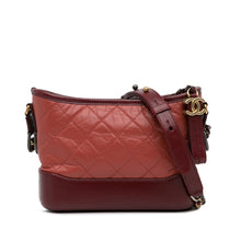 Chanel | Pre-Owned Small Chevron Lambskin Gabrielle Crossbody | Red/Brown