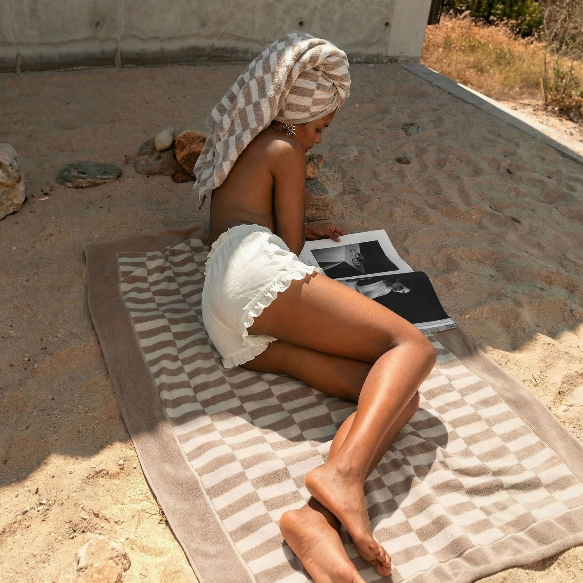 Pietra Australian Cotton Towels | Tan/Ecru
