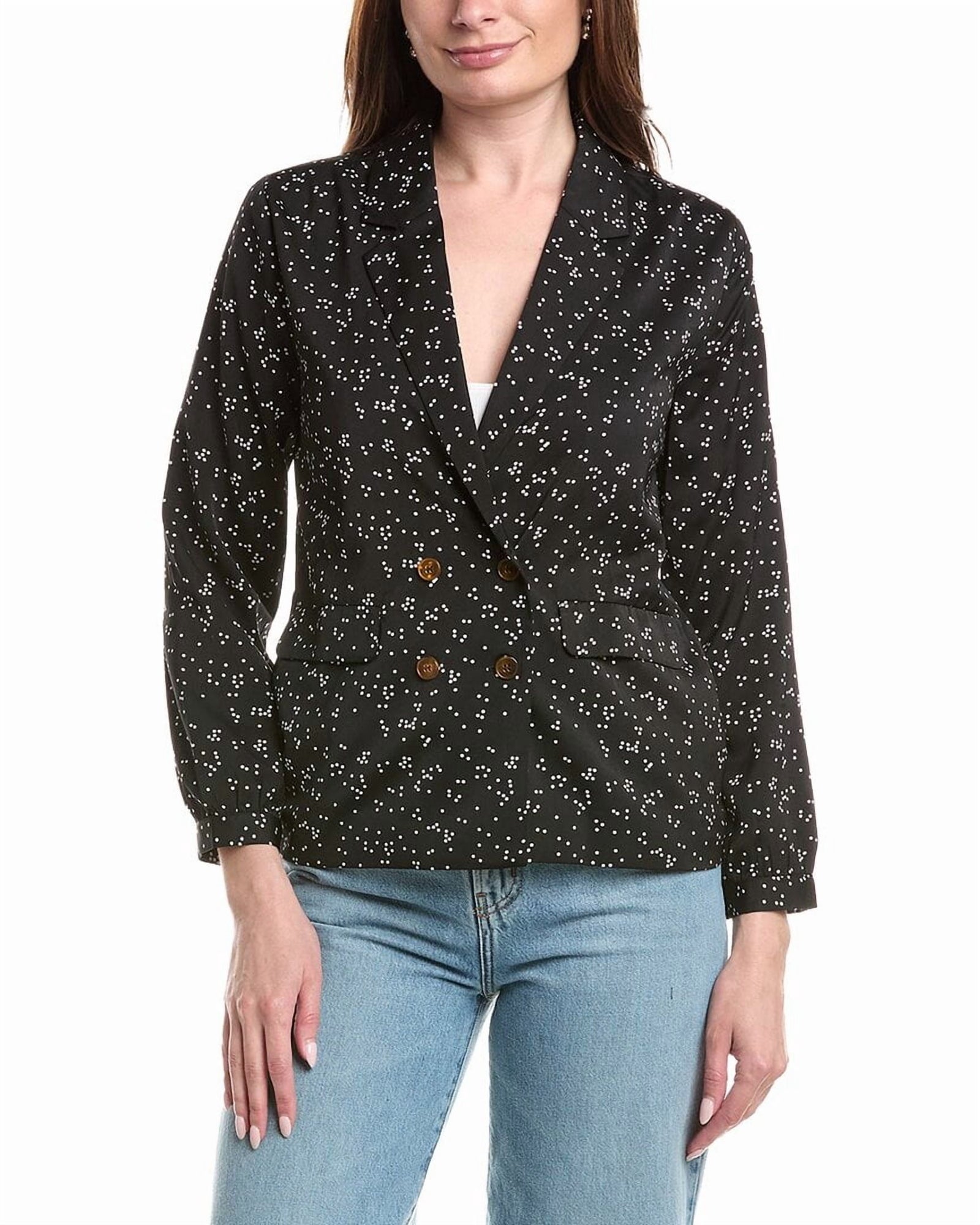 Saltwater Luxe | Womens | Printed Blazer | Black