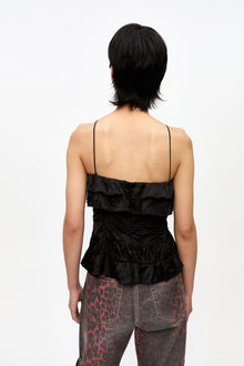 Satin Slip Top | Black