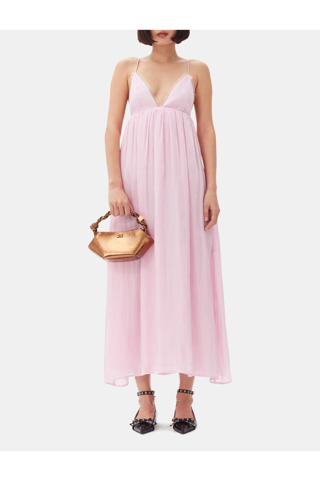 Satin Strap Dress | Chalk Pink